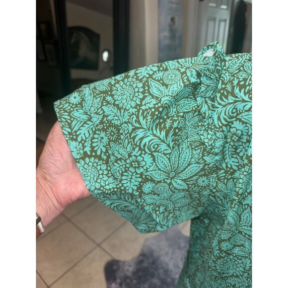 NWOT Sundance Cressida Green Floral Tiered Midi Dress S/S Cottage Core Boho - Picture 9 of 10